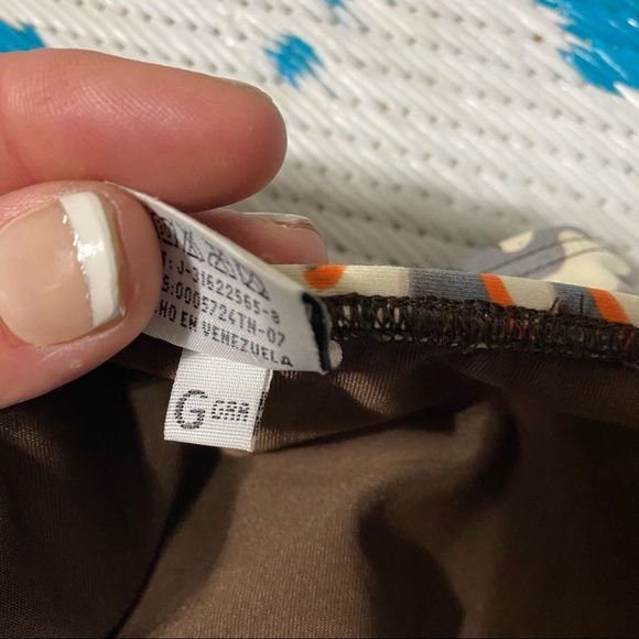 Brazilian String Bikini Cheetah Ruffled Lg - Picture 10 of 11